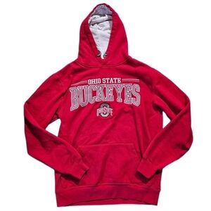 Ohio State Buckeyes NWOT Vtg Y2k Hoodie Mens S Red Pullover Sweatshirt College